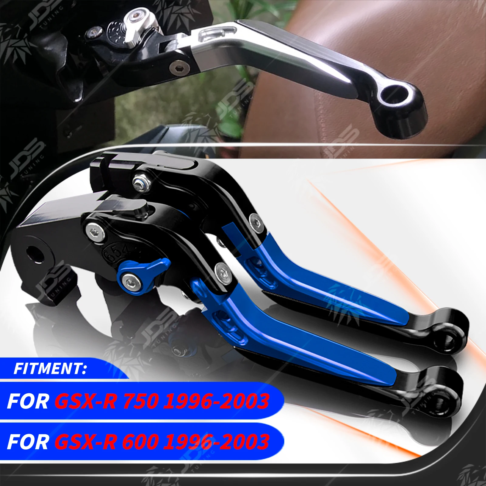 

JDSTUNING For Suzuki GSXR 750/600 1996-2003 Clutch Lever Brake Lever Set Adjustable Folding Handle Levers Accessories Parts