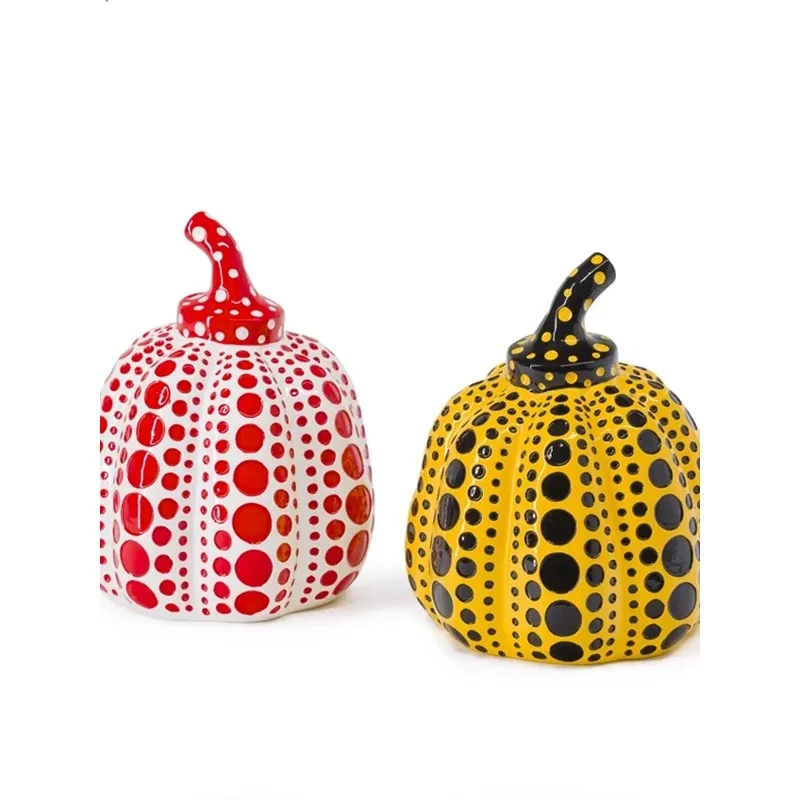 Pumpkin ornament polka dot art trend sculpture figure
