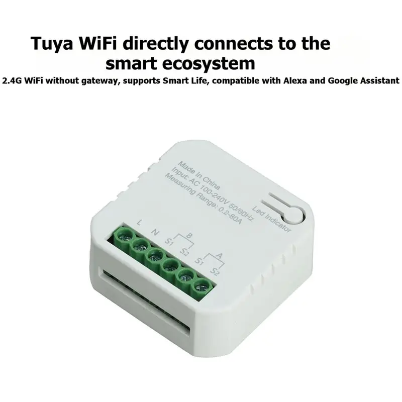 Hot Trend-Tuya Wifi Smart Energy Meter 80A 1 Channel For Solar/PV Monitoring App Power Meter AC100-240V
