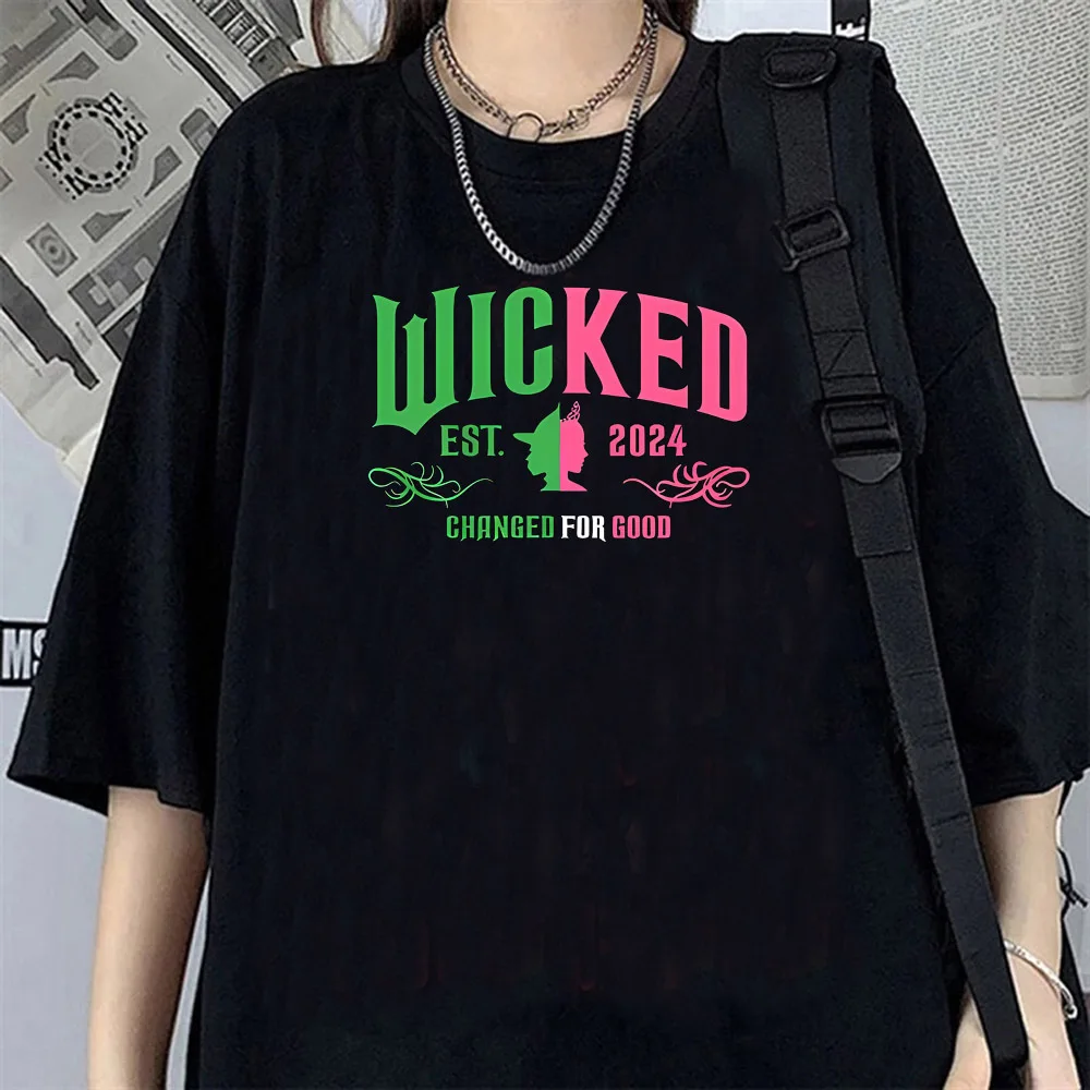 Wicked shirt girl Breathable Pop Culture Trendy hip hop Vintage Pastel t shirt anime Comfortable 80s Punk korean clothes hip hop