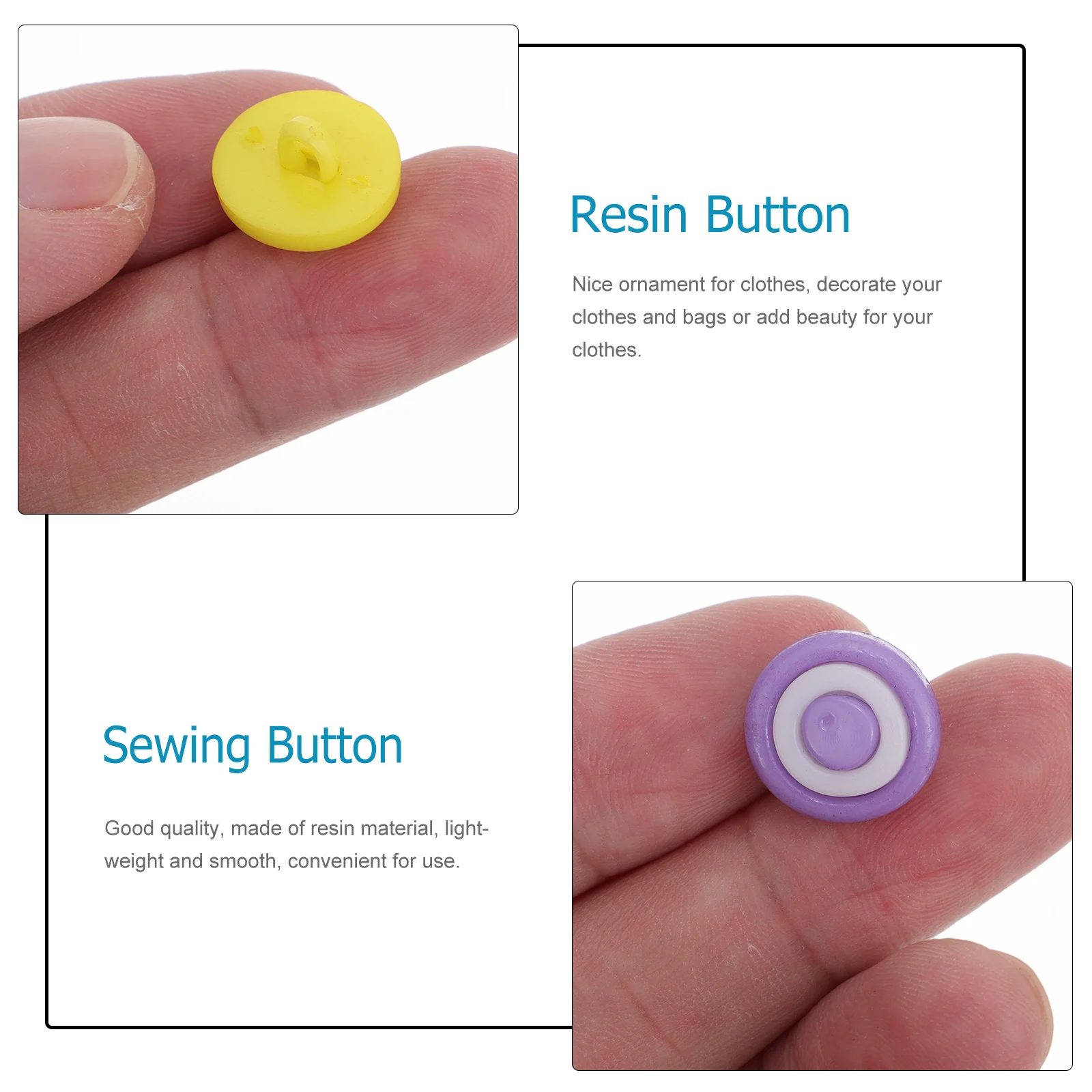 

100Pcs Lightweight Colorful Resin Sweet Donut Buttons Smooth Durable Sewing Button for DIY Clothes Decoration Sewing Button