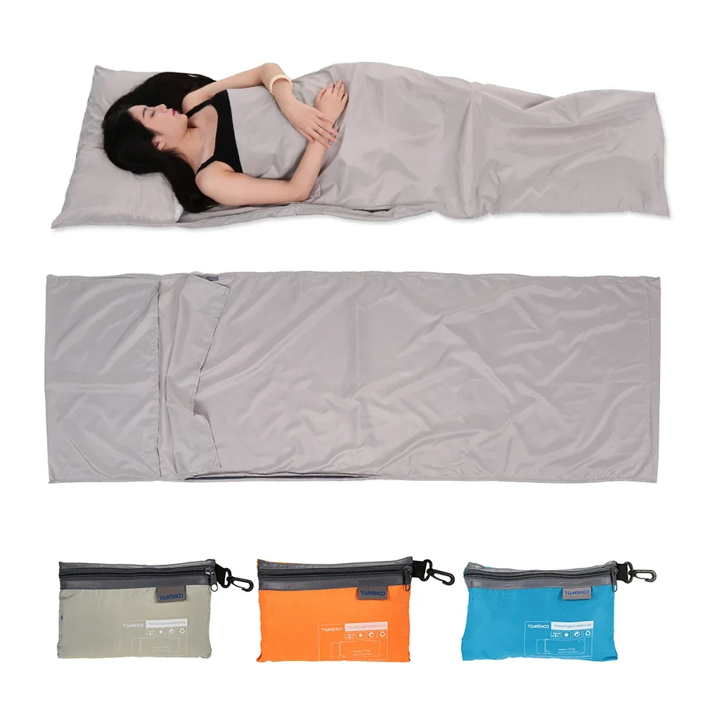 Camping Single Sleeping Bag Liner 75*210CM Polyester Pongee Travel Outdoor Sleep Bag Pack