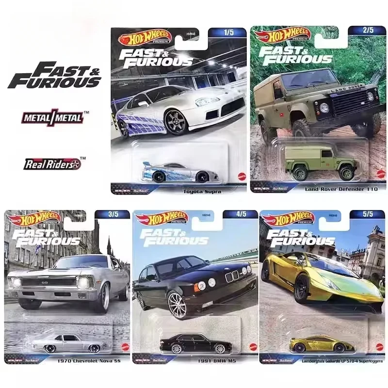 Hot Wheels-Carro Premium Original para Crianças, Velozes e Furiosos, Brinquedos de Meninos, Veículo Diecast 1: 64, Chevrolet Nova, BMW M5, Lamborghini, Gallardo