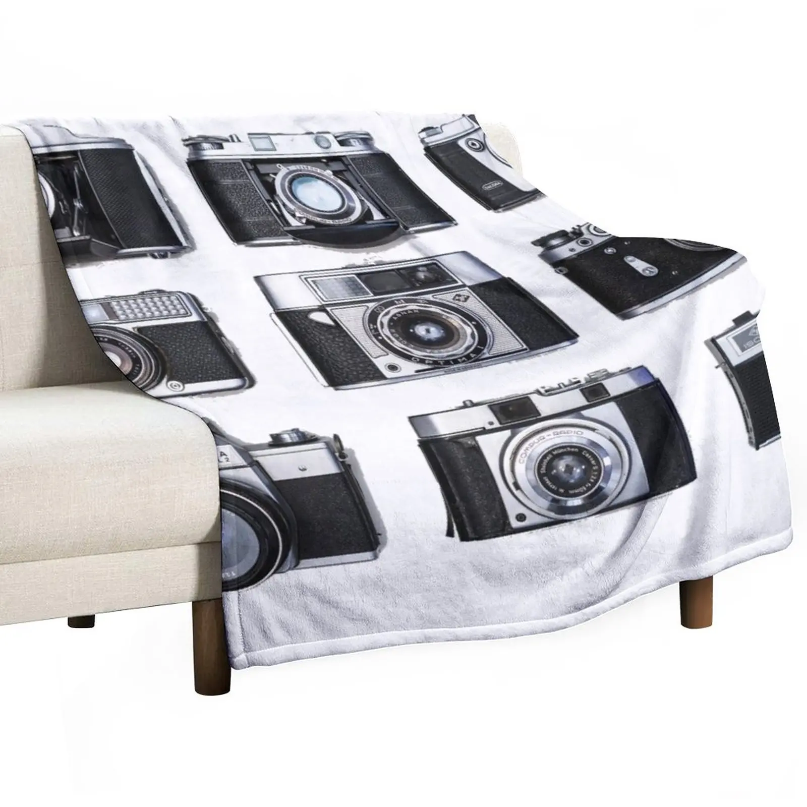 

Vintage analog cameras Throw Blanket Softest Blanket Loose Blanket valentine gift ideas