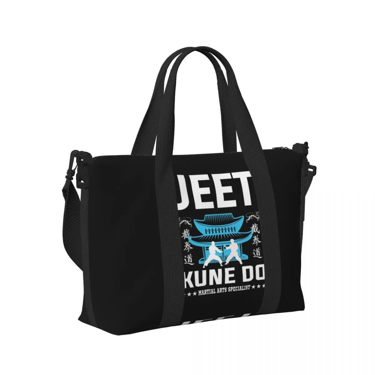 

Jeet Kune Do Dojo Design Beach Travel Bag Large Capacity Tote Bags for Gym Sport Women Shopping Duffle Shoulder Bag