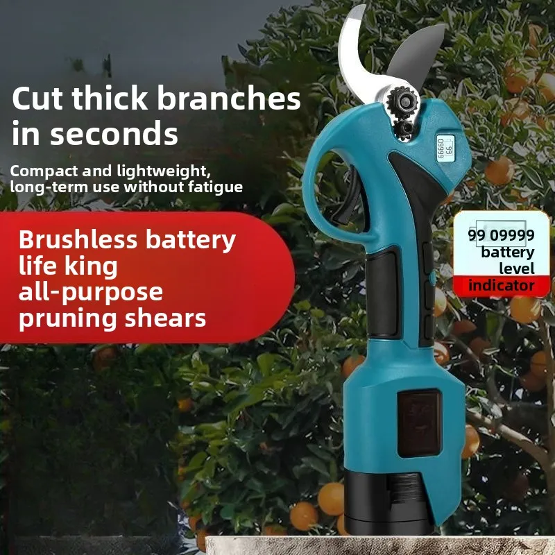 

High Power Electric Pruning Shears Lithium Electric Scissors Fruit Tree Shears Thick Wireless Garden Pruning Shears
