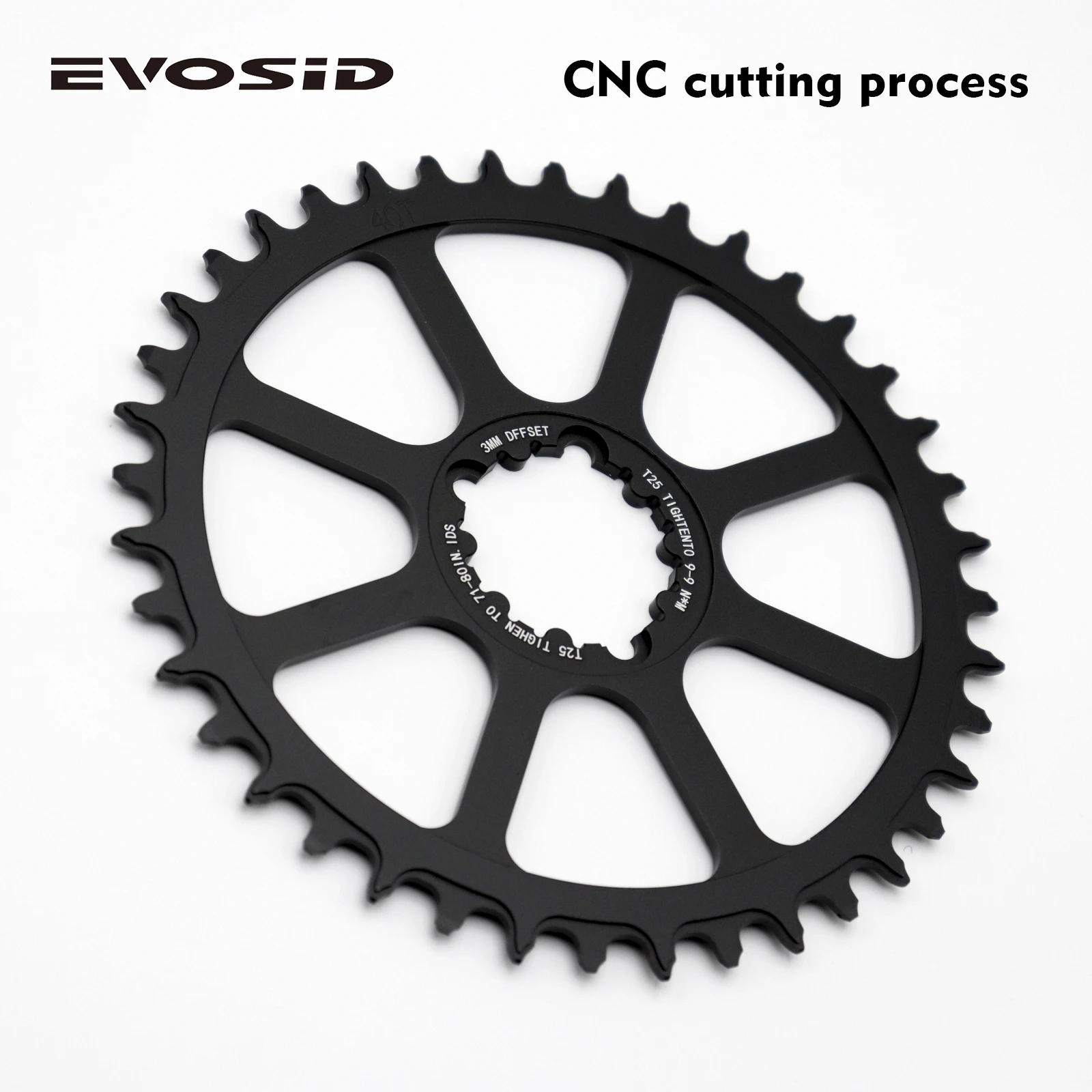 EVOSID Ultraleichte Rennradkurbel 160/165/170 mm Gravel Fahrradkurbelgarnitur 8S 9-12S Faltrad Intregated Kurbel Kettenblatt 40T-50T – Detail 22