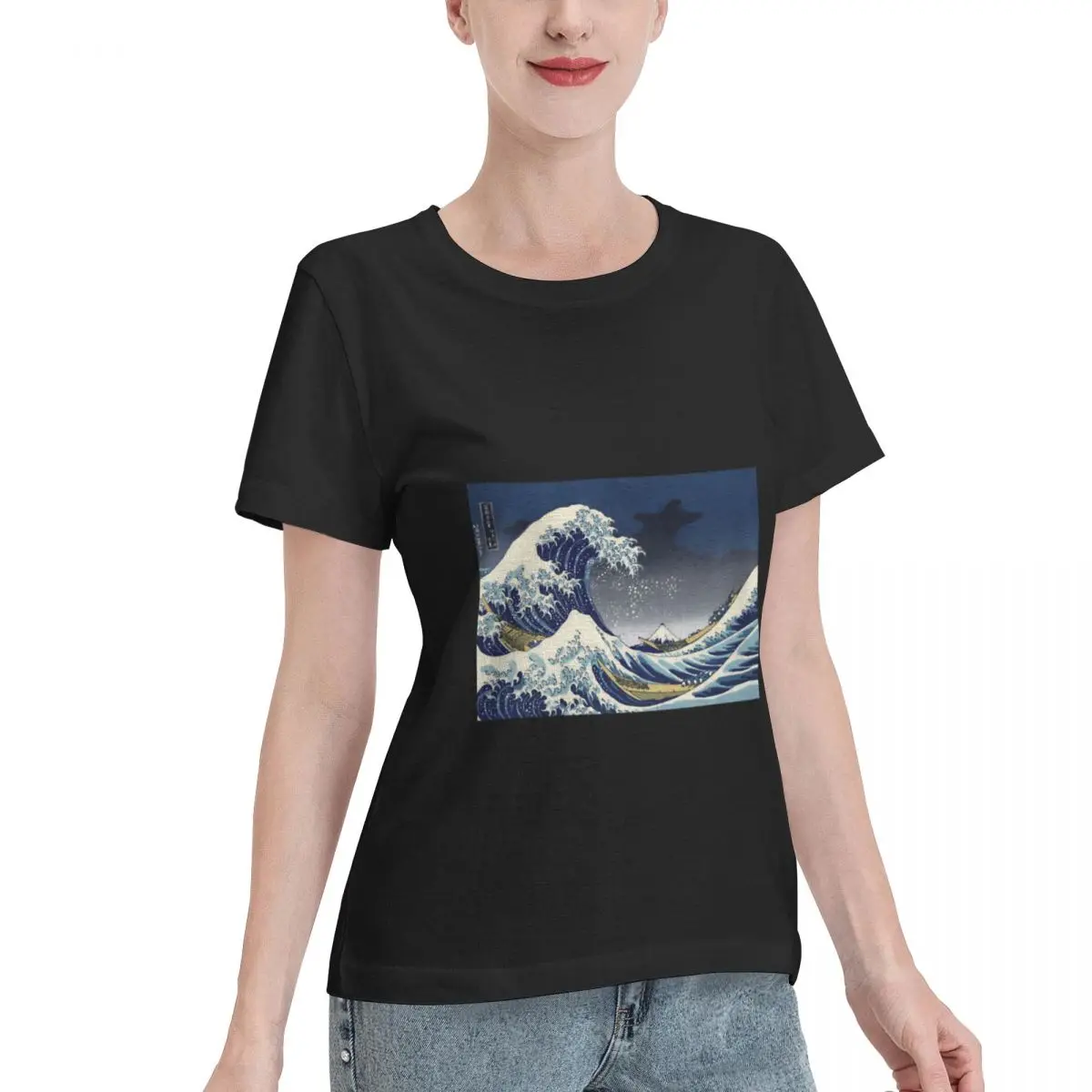 Must Have Great Wave Kanagawa Night Women's T-shirt Vacation Sport Casual Top