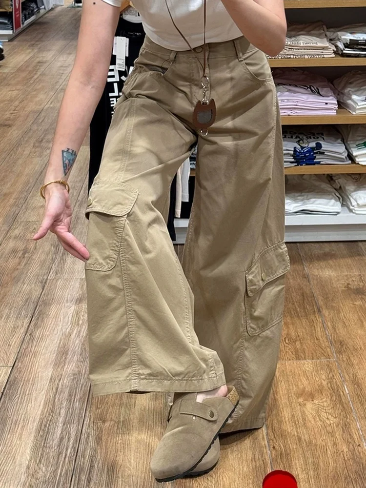 

High Waist Straight Leg Workwear Jeans Women's plus Size American Sle Autumn Slimming Wide Leg Trousers Pear ape Body