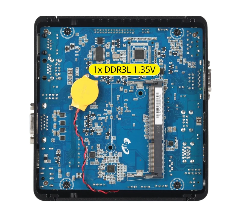 Mini PC sin ventilador Intel Celeorn N2815 COM RS232 Gigabit Ethernet HDMI VGA 6xUSB 300M WiFi integrado IPC Windows Linux Ubuntu