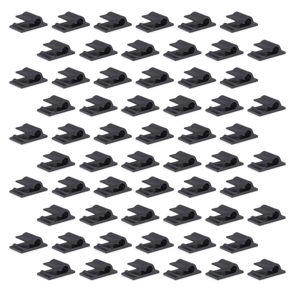 

120Pcs Cord Clips Self Adhesive Cable Clamp Cable Fixing Clip Car Wire Organizer Cord Management Clips Home Use