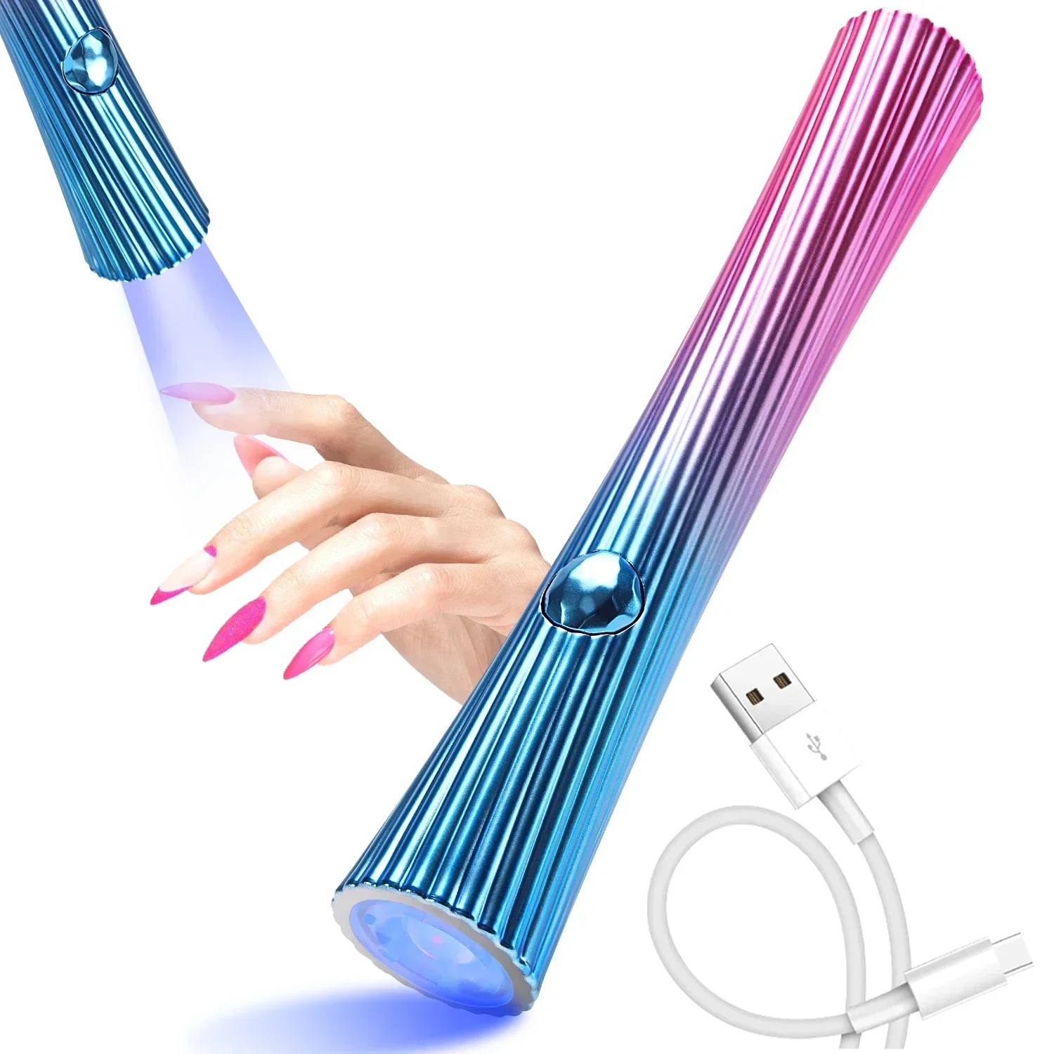 

Портативная мини-лампа для гель-лака, быстрая сушка, USB-сушилка для ногтей, УФ-светодиодная лампа, мини-фонарик-карандаш