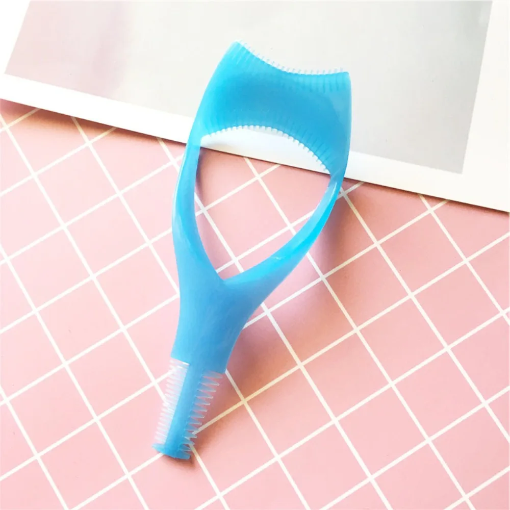 Eyeliner Assistant 3-In-1 Eyelash Comb Template Protect Eyes Crystal Mascara Shield Cosmetic Guide Make Up Brush Applicator Tool