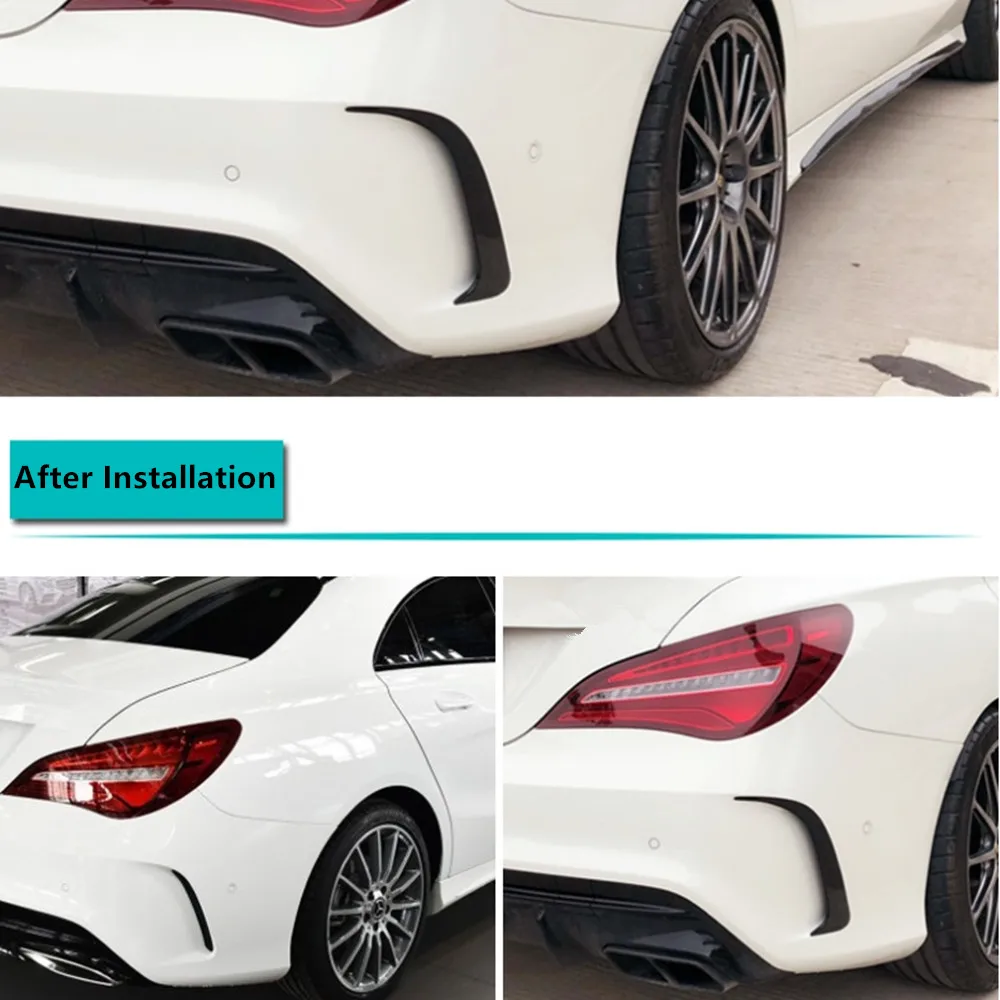 Rear Bumper Wind Knife Blade Decoration Stricker Anti-Scratch Car Exterior Modification for Mercedes Benz CLA Class C117 CLA200