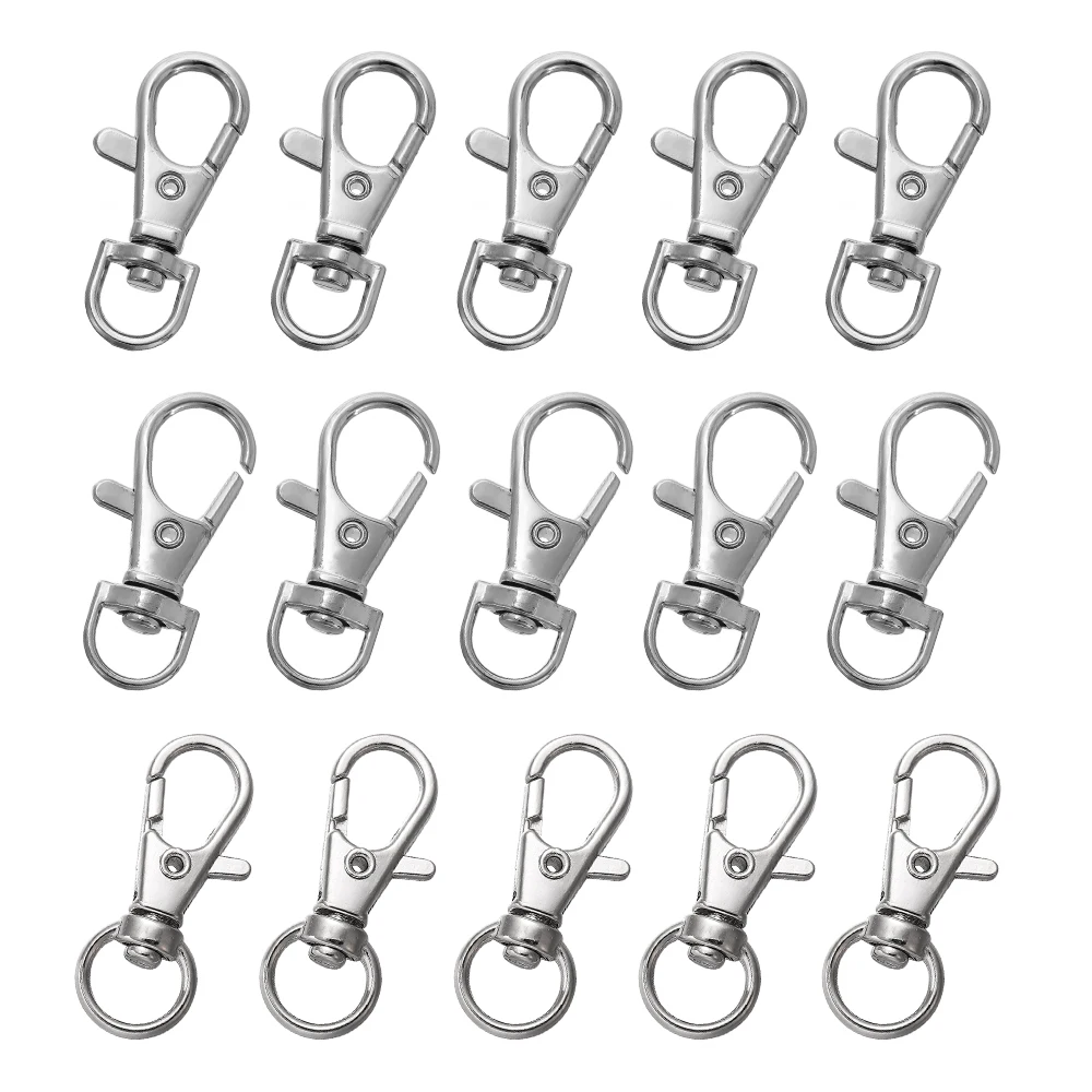 20pcs/set Swivel Snap Hooks With Key Rings, Premium Metal Swivel Lobster Claw Clasps In Assorted Sizes (Large, Medium, Small) image 5