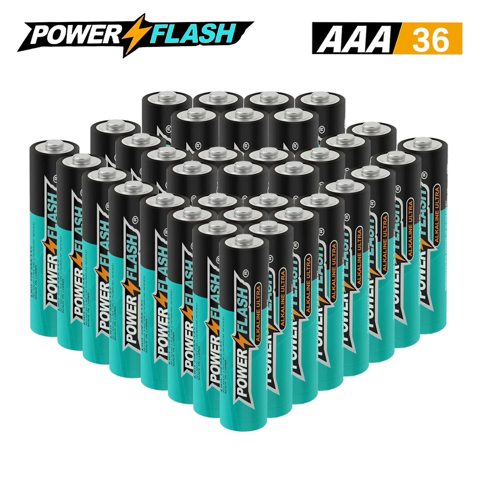 

Маленький пакет Powerflash Aaa-36 с 10-летней гарантии без протечек, долговечная мощность - щелочной компактный размер 1,5 В