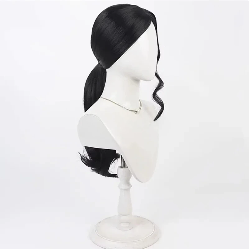 Peluca de Anime Kyoraku Shunsui, pelo sintético largo y rizado para cuero cabelludo medio, pelucas de Cosplay, peluca de fibra resistente al calor