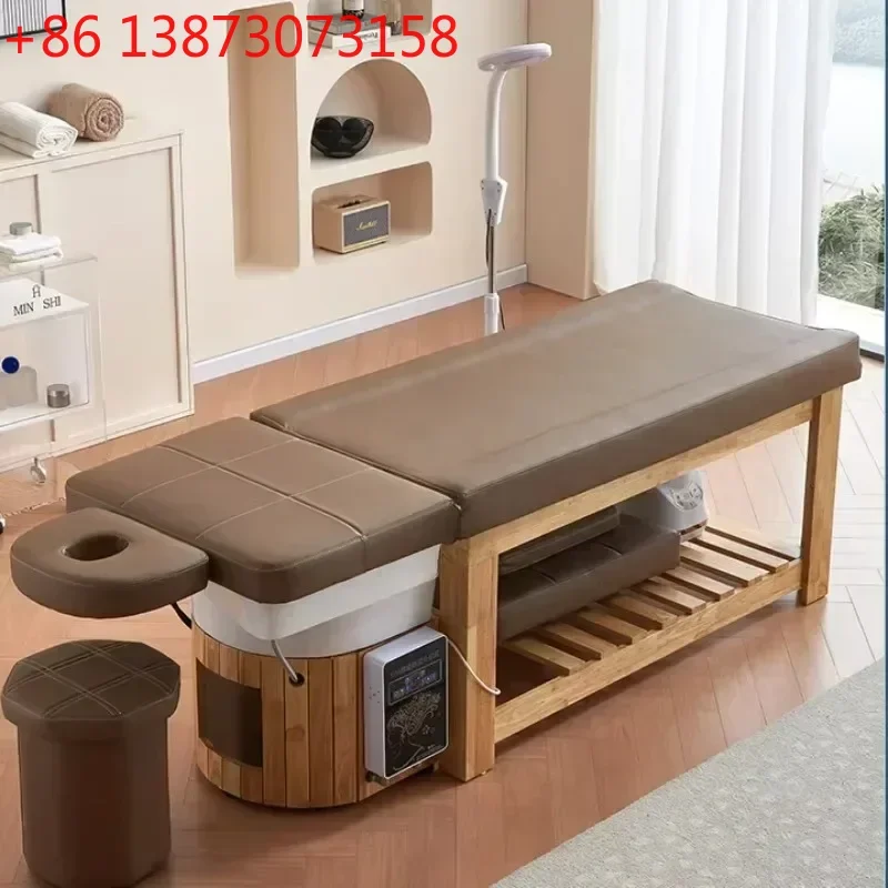 

Кресло-мойка для парикмахерских с фумигацией, высококачественное деревянное кресло с циркуляцией воздуха, осветительное оборудование, кровать для терапии, кресла для салонов красоты, мебель для салонов.