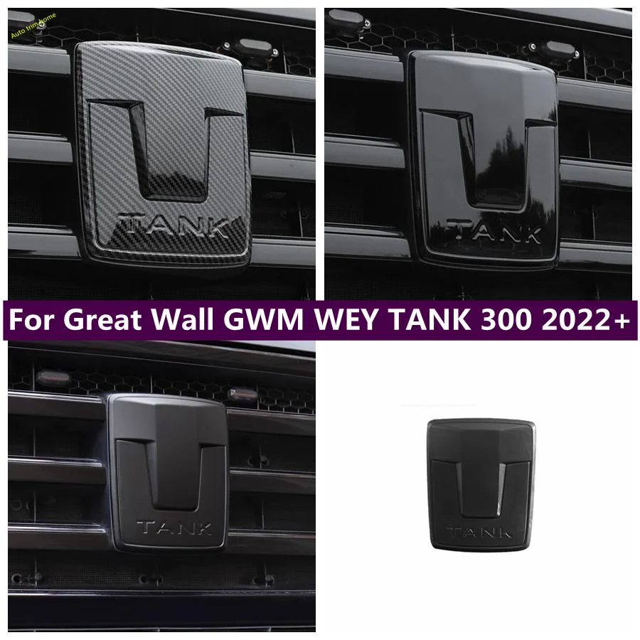 

Plastic Carbon Fiber Look Black Logo Decoration Frame Cover Trim Fit For Great Wall GWM WEY TANK 300 2022 2023 Car Accessories