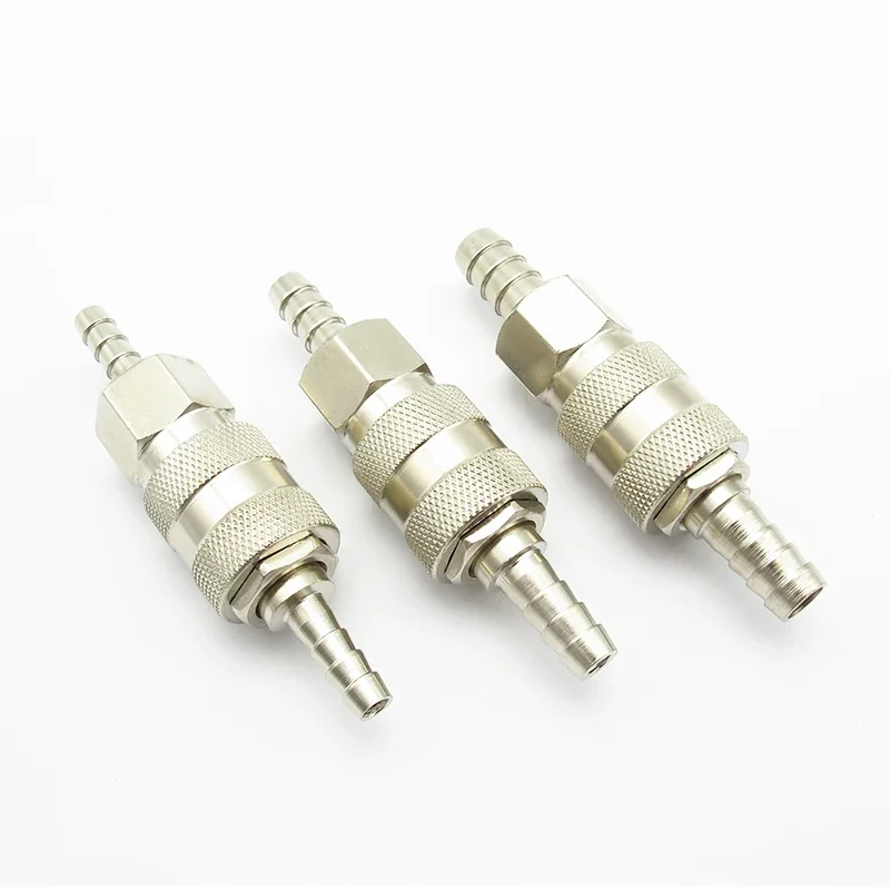 2PCS 6mm 8mm 10mm Hose Barb Pneumatic Fitting European Standard EU Euro Type Quick Coupling Connector Coupler For Air Compressor