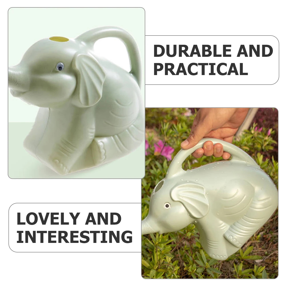 

Large Watering Can Outdoor Elephant for Indoor Plants Bottle Light Green Plastic Tool