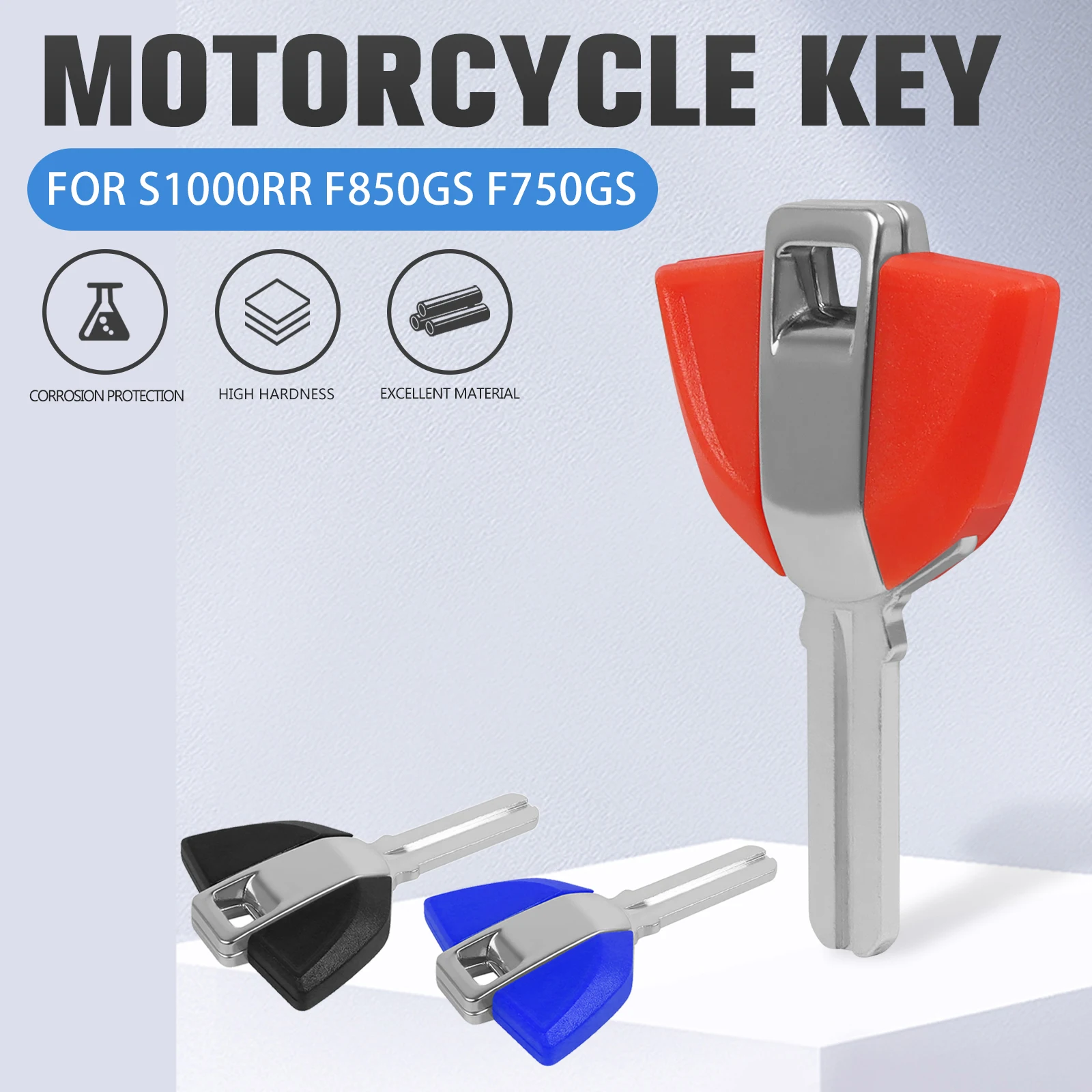 Motorcycle Blank Key Uncut Blade Keys For BMW S1000RR K1200R K1300R K1300GT R1200RT R1200GS F650GS F700GS F750GS F800GS S1000RR