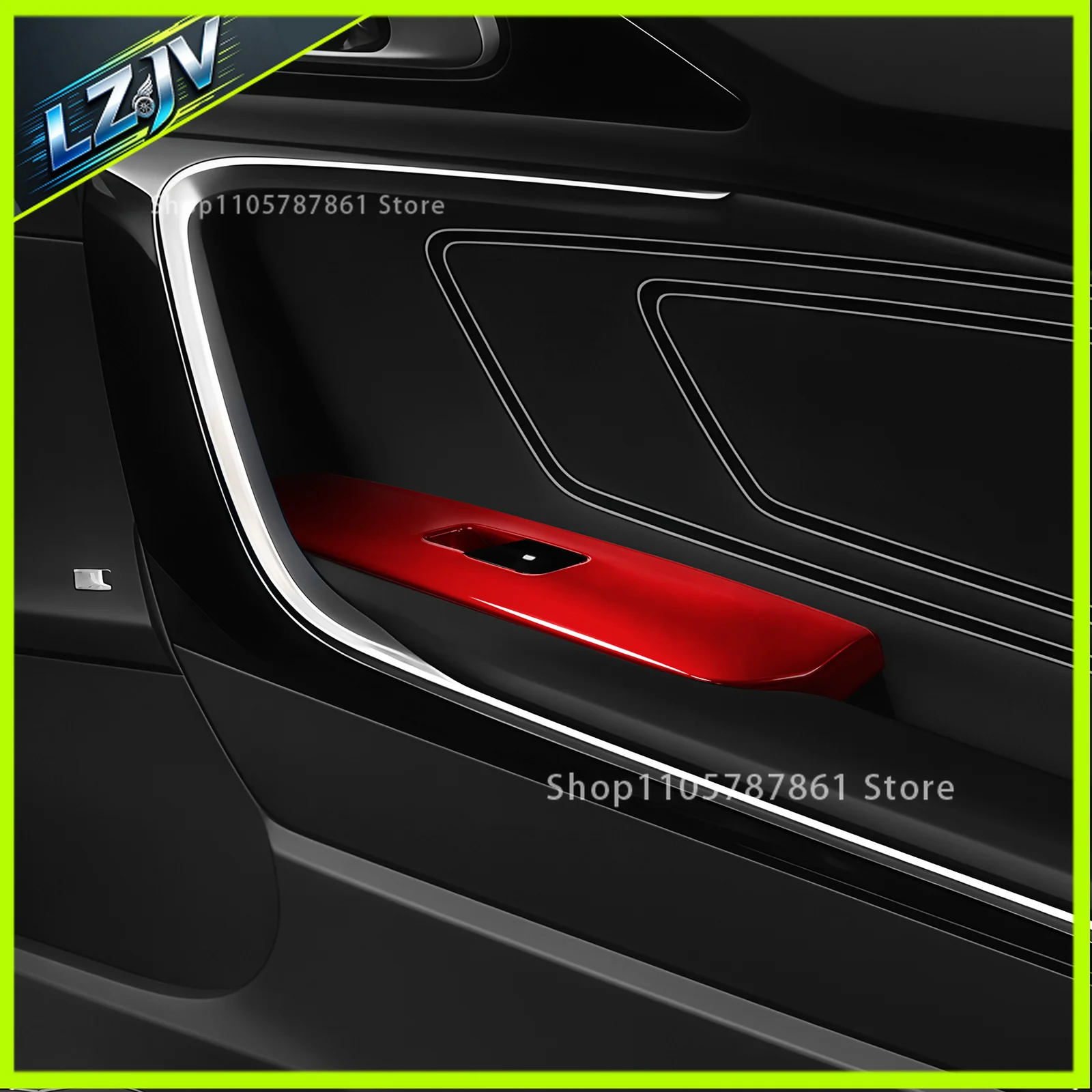 LZJV For Kia Ceed Xceed 2020-2025 Window Switch Cover Door Armrest Panel Trim Car Interior Accessories Auto Upgrade Part