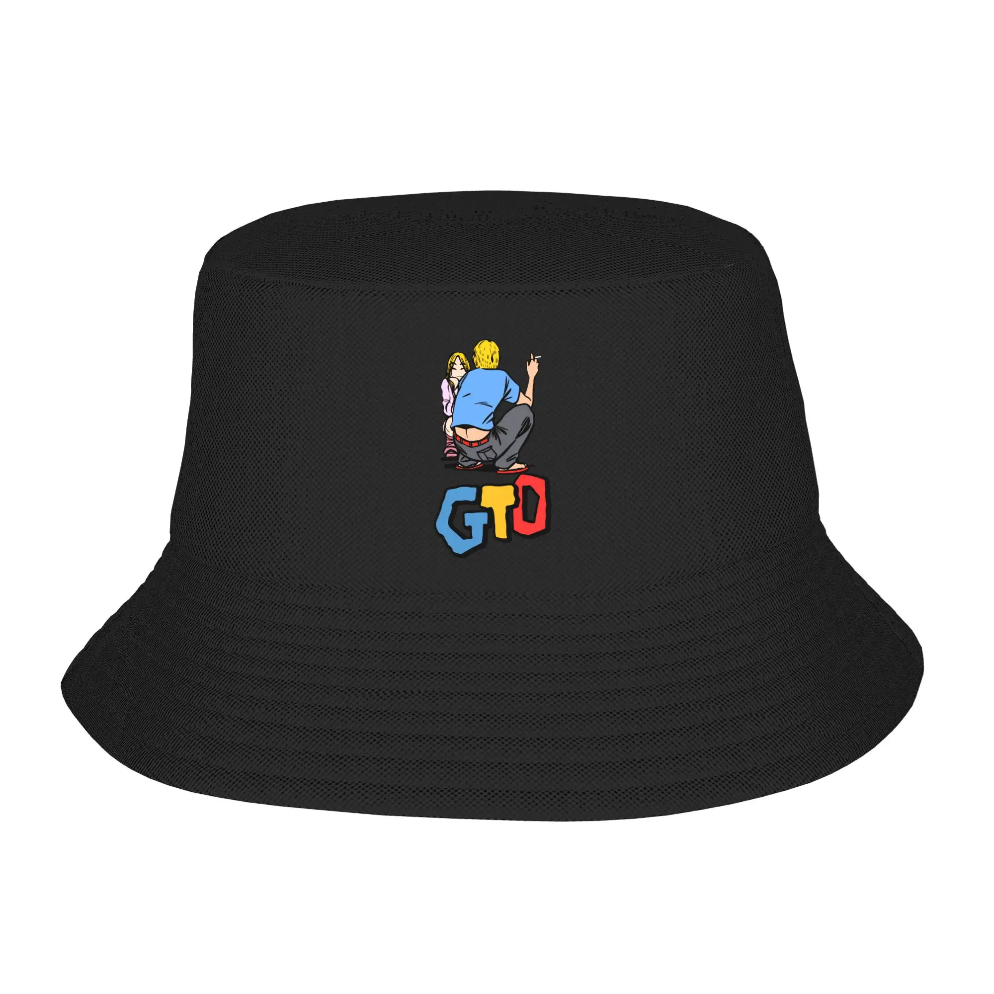 GTO Anime Great Teacher Onizuka Bucket Hat Sommer Retro Fischerhüte für Frauen Weiche, bedruckte Visierhüte im Harajuku-Stil