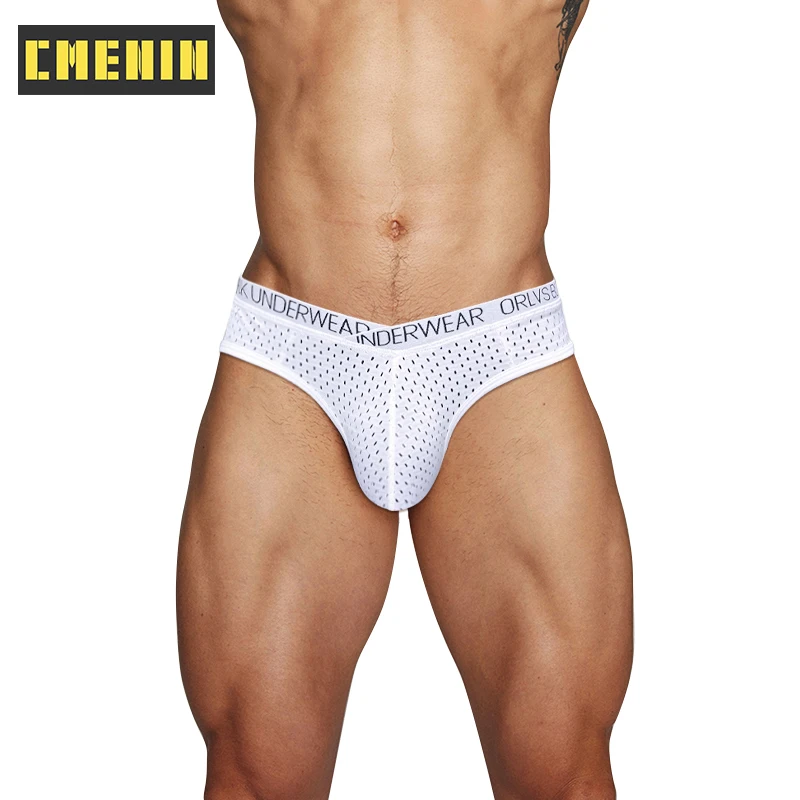 CMENIN Sexy Cotton Men Underwear Summer Breathable Mesh Underpants Male Bikini Gays Men\'s Panties V-shaped Low Waist Man Briefs