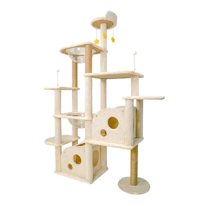 

Cat Tree House 105cm Condo 고양이 Scratching Post for Cats Wood Climbing Tree Tree Towers Furniture Cat Accessories 캣타워 Gatos