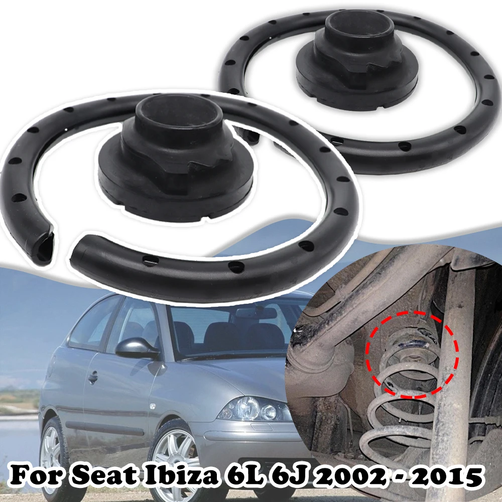 

2Pcs For Seat Ibiza 6L 6J Rear Axle Leaf Coil Spring Rubber Mount Plate Buffer Suspension Seats Sleeve 2002 2003 2004 2005-2015