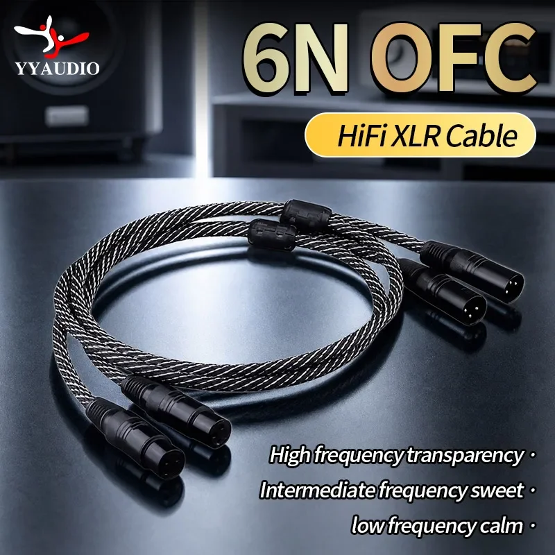 YYAUDIO Hifi XLR Cable Audio Cable Xlr Cable Male To Female Wire Signal Line Cables Core Pure Copper For Microphone Mixer