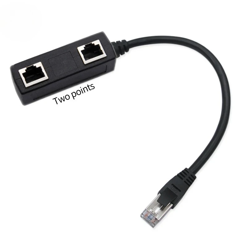 RJ45 1 Male To 2/3 Female LAN Ethernet Socket 2/3 Port Splitter Ethernet Cable Networking Extender Cable Adapter Accessories
