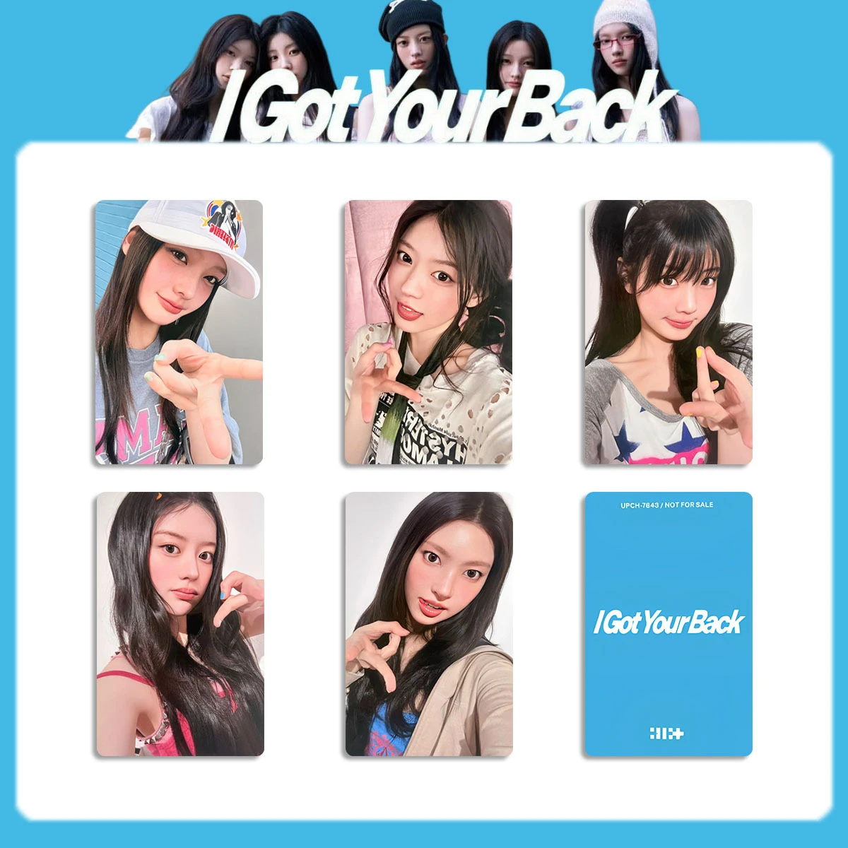5PCS KPOP YUNAH MINJU Korean Girls' Group ILLIT New Japanese album I Got Your Back MOKA WONHEE Lucky Card collection card IROHA