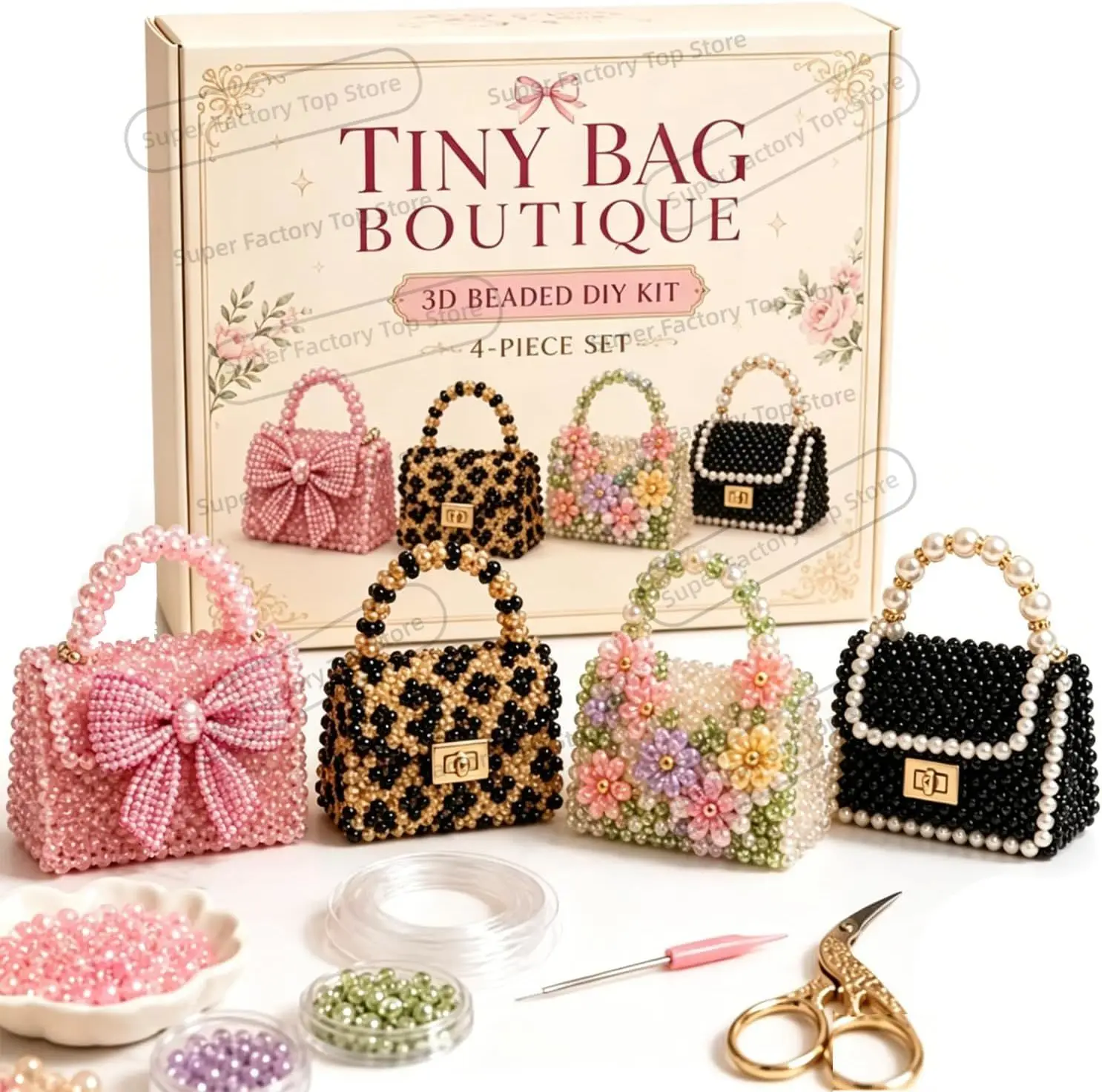 Creative Beaded Mini 3D DIY Kit Collection, Tiny 3D Beaded Animal DIY Kit, Petite Beaded Animal Craft Kit,Gifts for Craft Lovers