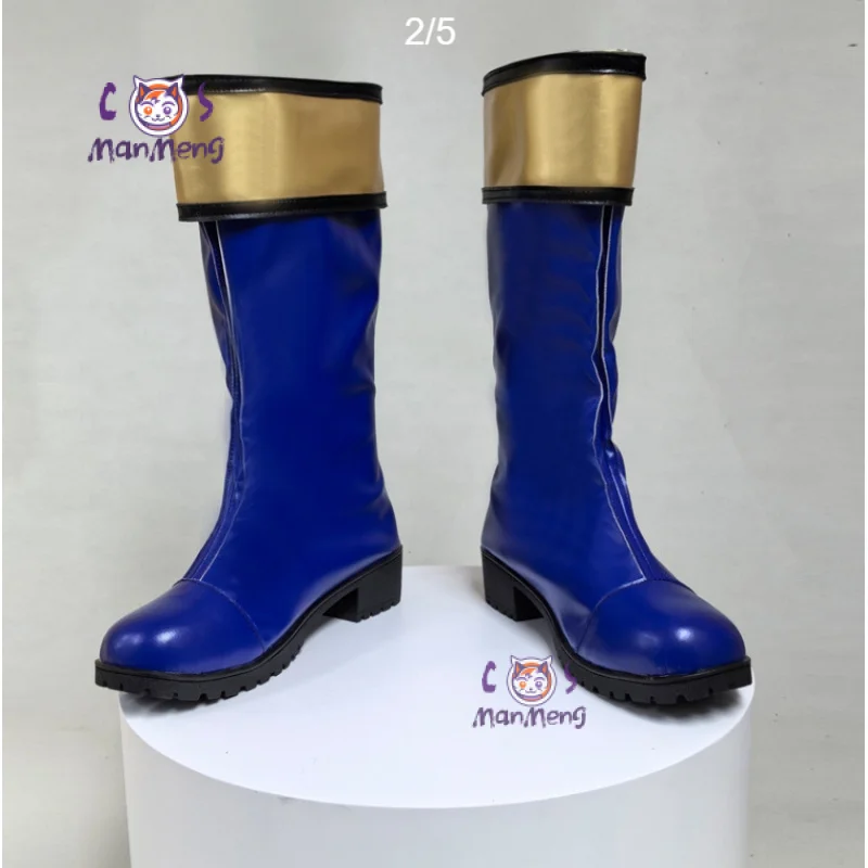 gao-blue-cosplay-anime-hyakujuu-sentai-gaoranger-costume-halloween-carnival-fashion-men-women-leather-boots-customized-size