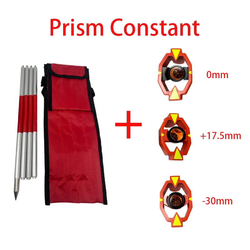 

Mini Prism Offset -30/0 /17.5mm Copper Coated With Aluminium Alloy 4 Poles Replacement For Leica GMP111 Total Stations Surveying
