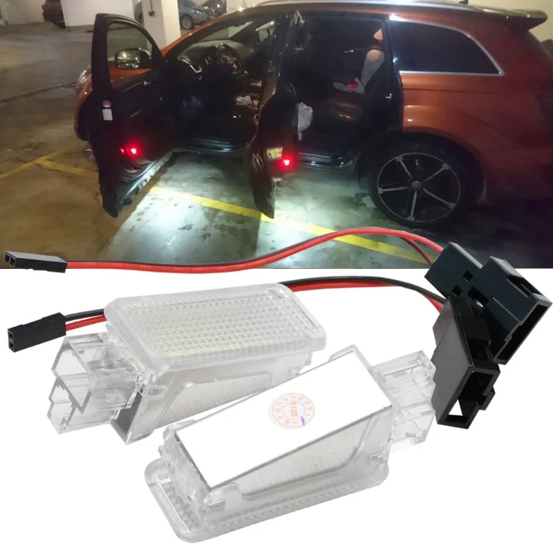 

Car Door AUDI Welcome Light Led Footwell/Glove box light Lamp For Audi A1 3 4 A5 A6 A7 A8 R8 SLINE QUTTRO RS Q3 Q5 Q7 RS3 RS4 TT