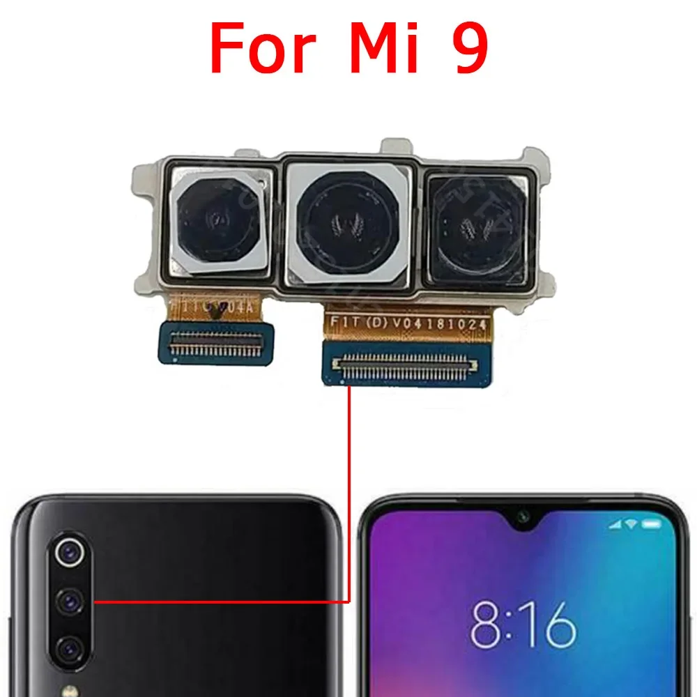 Rear Camera For Xiaomi Mi 9T Pro 6 8 Lite 9 SE Mi6 Mi8 Mi9 Back Camera Module Backside Flex Replacement Repair Spare Parts