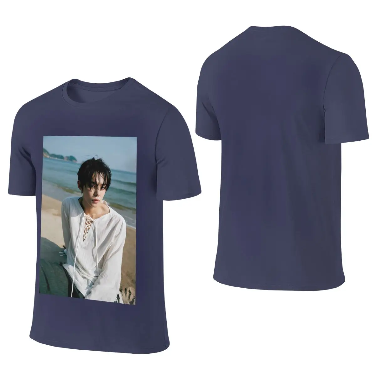 TXT YEONJUN - TEMPTATION Casual Reversible T-shirt Casual Girlish Feeling   Short Sleeve