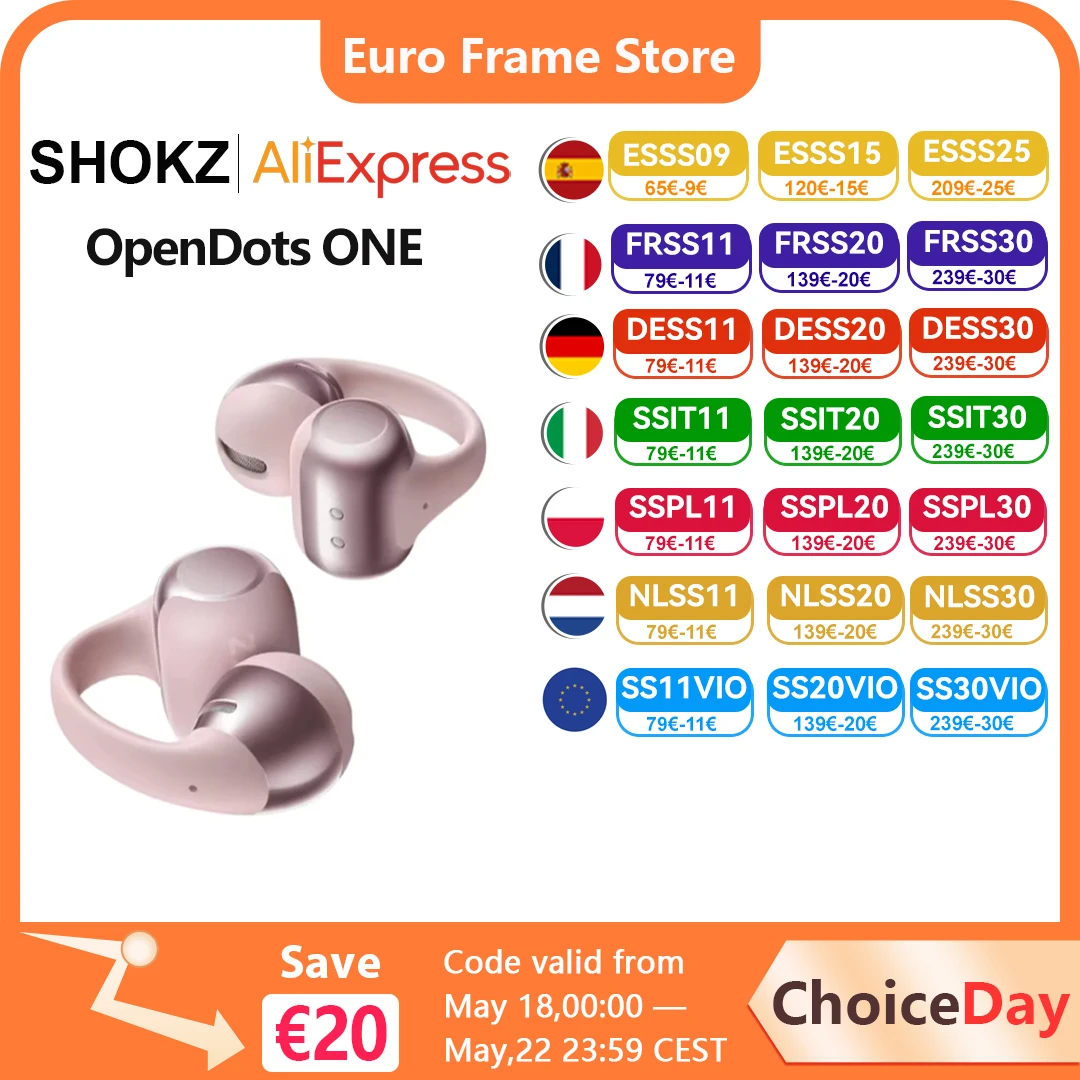 SHOKZ OpenDots ONE E310 casque Bluetooth sans fil ouvert V5.4 avec Microphone Dolby son étanche longue durée de vie de la batterie E310
