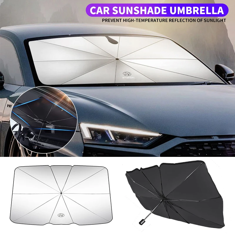 

Car Front Parasol Windshield Sunshade For Hyundai I10 Elantra Getz Sonata XG Terracan Coupe Trajet Matrix Emblem Accessories