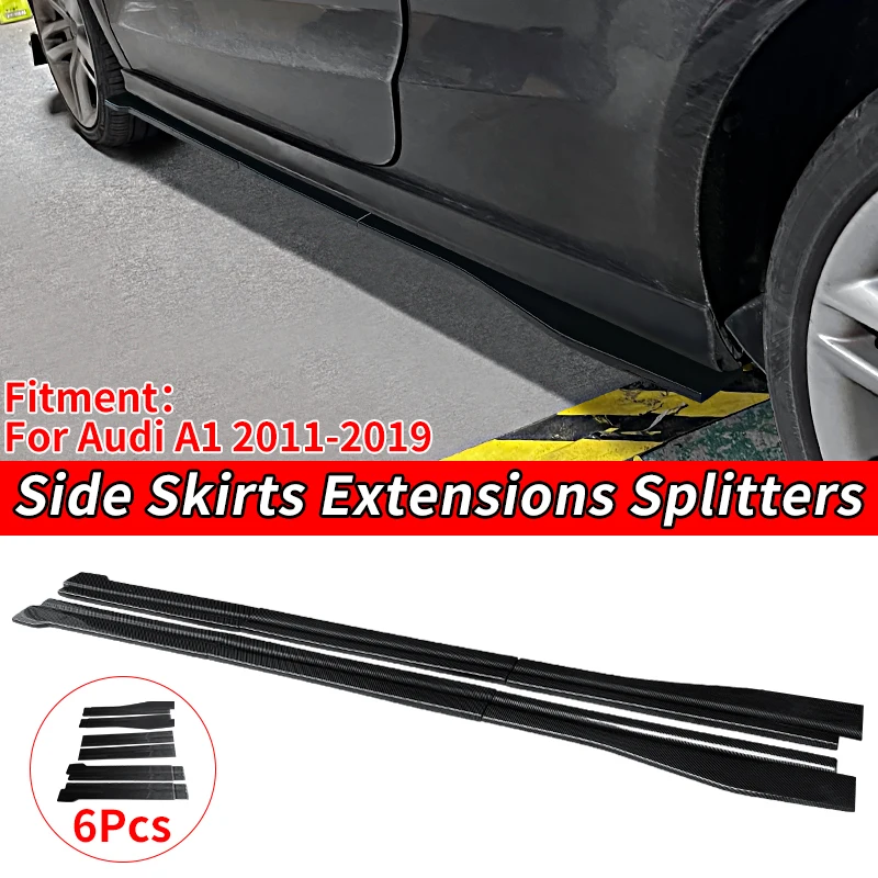 

Car Side Skirt Extension Splitter Winglet Side Wing Bumper Lip Anti-Collision Protection Accessories ABS For Audi A1 2011-2019