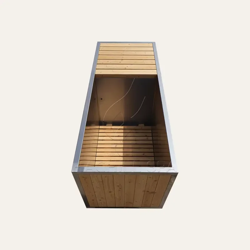 Rectangle Stainless Steel Cold Water for Tub-Freestanding Minimalist Design for Gym Hotel Use One Person Easy-Set