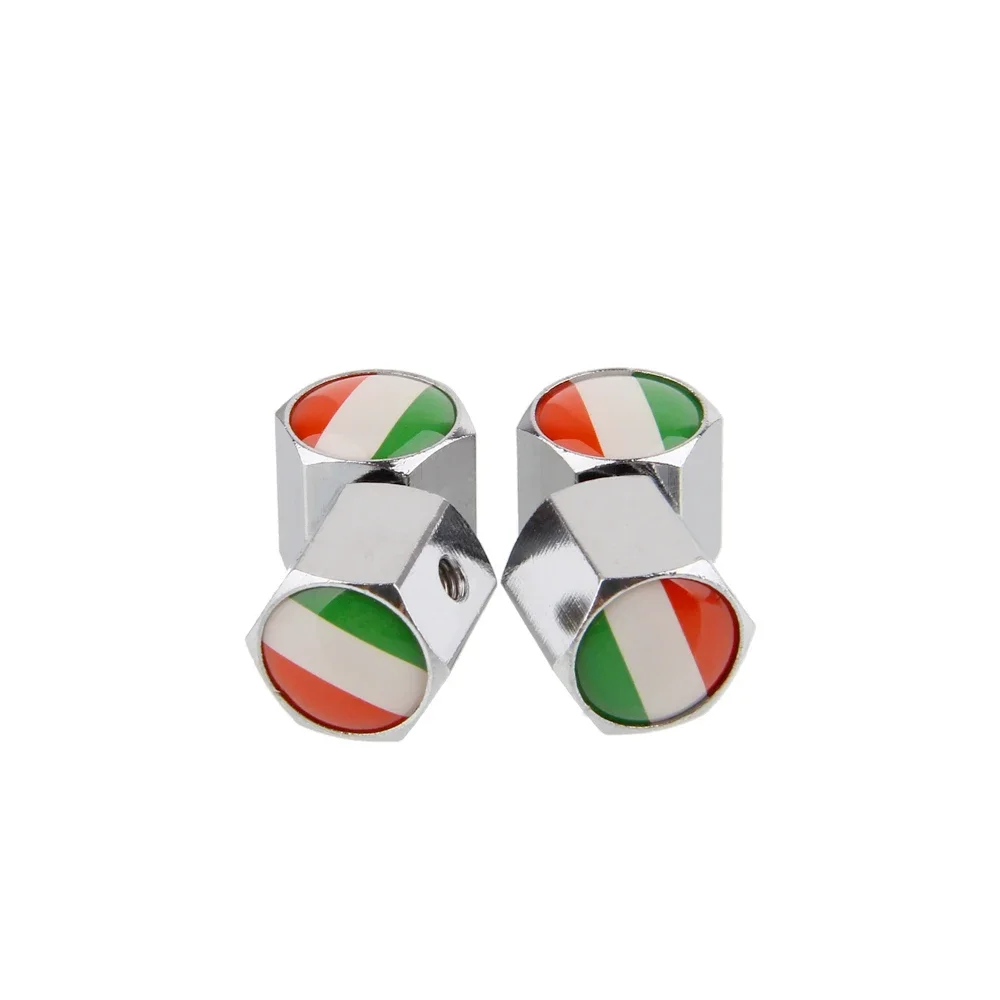 4PCS Italy Flag Car Wheel Tire Valve Caps for Fiat spider 500 ABARTH Albea Bravo DUCATO JUNTO LINEA MOBI PANDA Seicento Siena