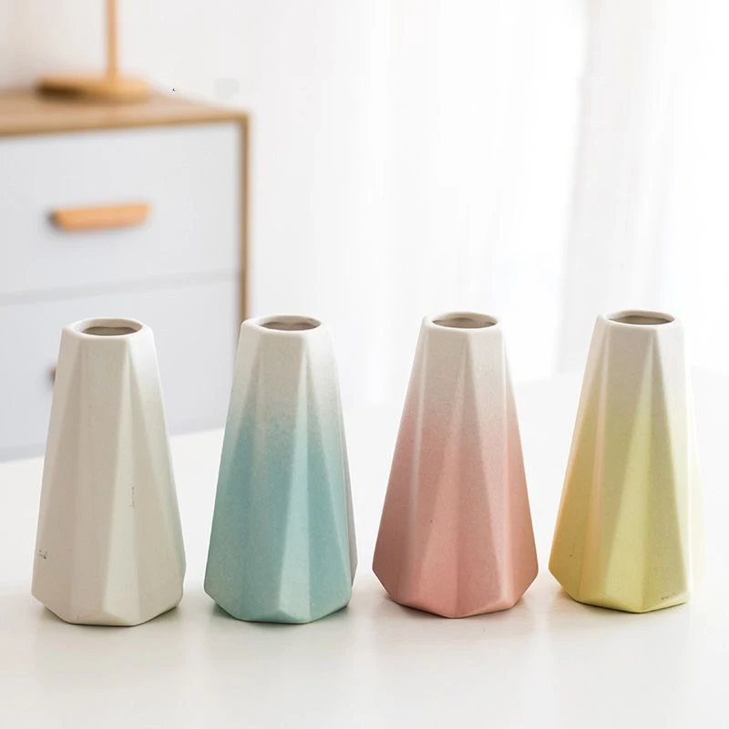 

European Ceramic Vase Home Living Room Bedroom Desktop Decoration Vase Dried Flower Utensils Hotel Ornaments 1 Pc/2 Pc/3 Pc/4 Pc