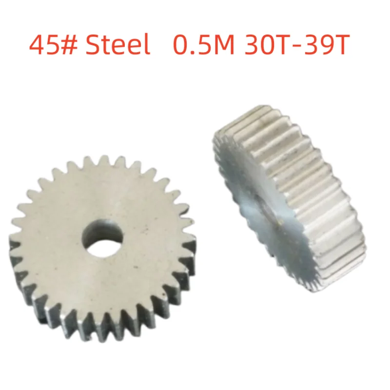 

45# Steel 0.5M Aluminium Alloy Horizontal Gear 30T/31T/32T/33T/34T/35T/36T/37T/38T/39T 3/3.17/4/5/6/6.35/7/8mm Hole Diamete