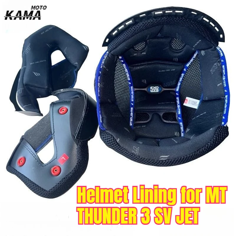 Motorcycle Helmet Lining for MT THUNDER 3 SV JET Original MT Half Helmet Lining MT-V-19 3/4 Helmet Lining Replacement Parts
