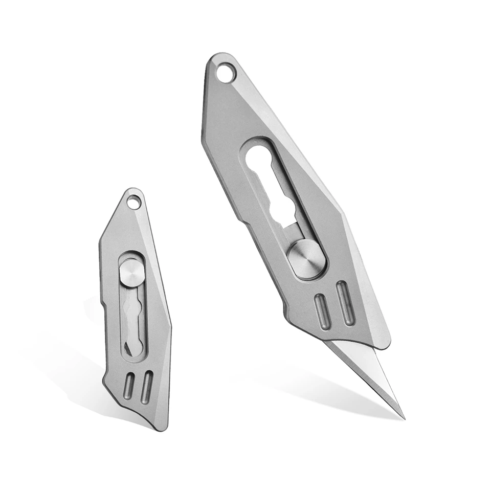 Imagem -04 - Harnds-retrátil Exato Utility Knife Titanium Alloy Handle Sk5 Steel Bladescraft Hobby Knife para Cartonart Pcs