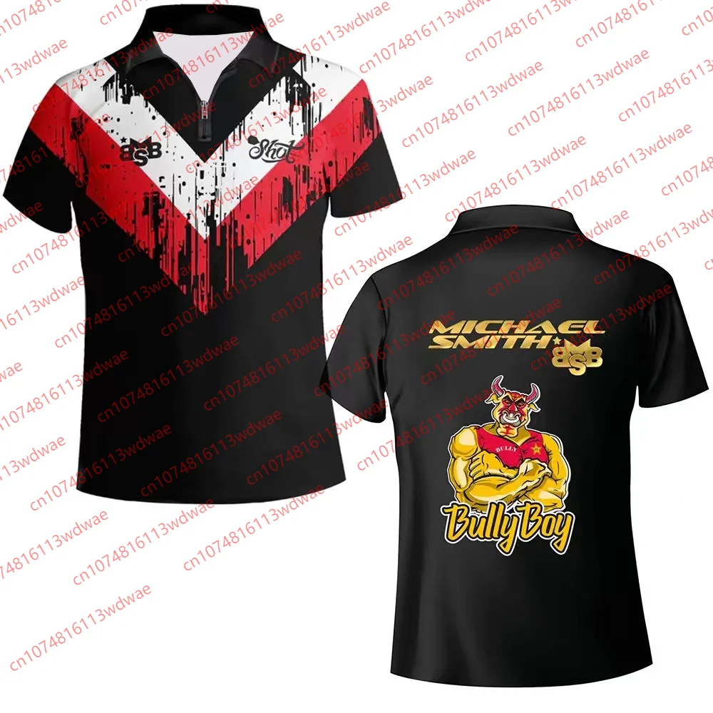

PDC World Champion SHOT MICHAEL SMITH POLO SHIRT 2026 PLAYER SHIRT Daily Wear Comfortable breathable clothing Darts Enthusiasts